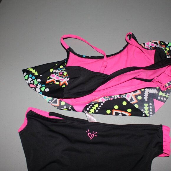 Multi Color 2 Pcs Justice Bikini9 Swimsuit Size 16 NWOT - Picture 6 of 10